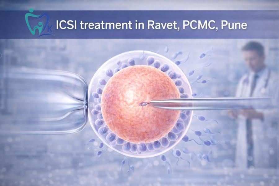 ICSI treatment in Ravet PCMC Pune at Kolte Hospital by Dr. Dipak S. Kolte using advanced intracytoplasmic sperm injection